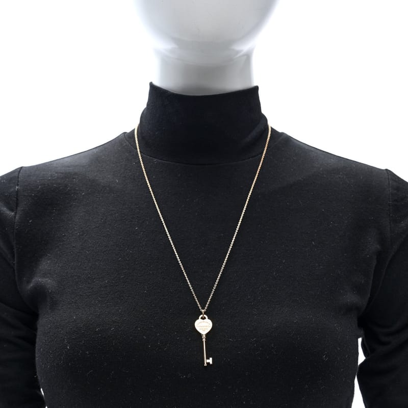 18K рожеве золото Return To Tiffany Heart Key підвіска кольє