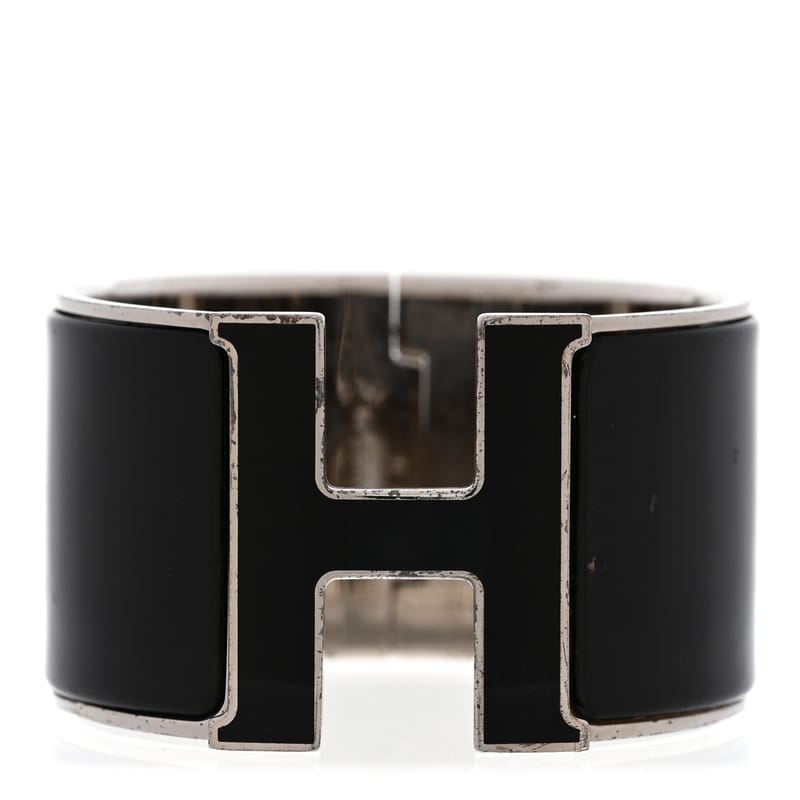 Enamel Extra Wide Clic Clac H браслет GM чорний