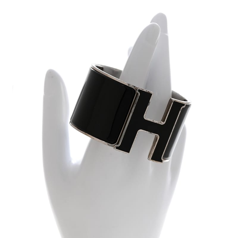 Enamel Extra Wide Clic Clac H браслет GM чорний
