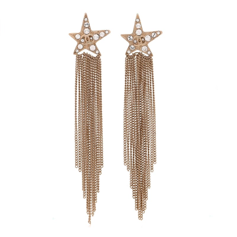 Swarovski Crystal CC Star Earphone Charms золото