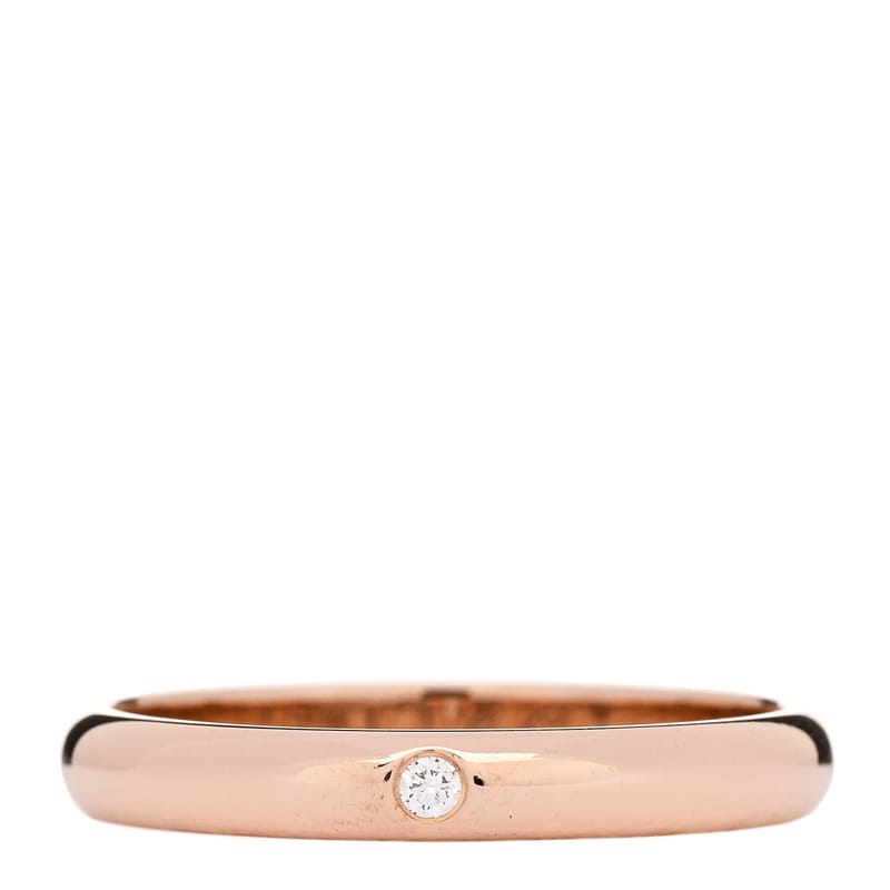 18K рожеве золото діамант 2.6mm 1895 Wedding обручка каблучка 50 5.25