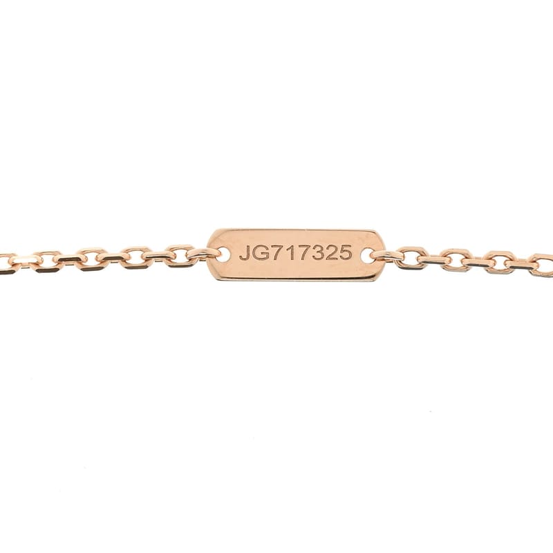 18K рожеве золото діамант Pink перламутр Vintage Alhambra підвіска кольє