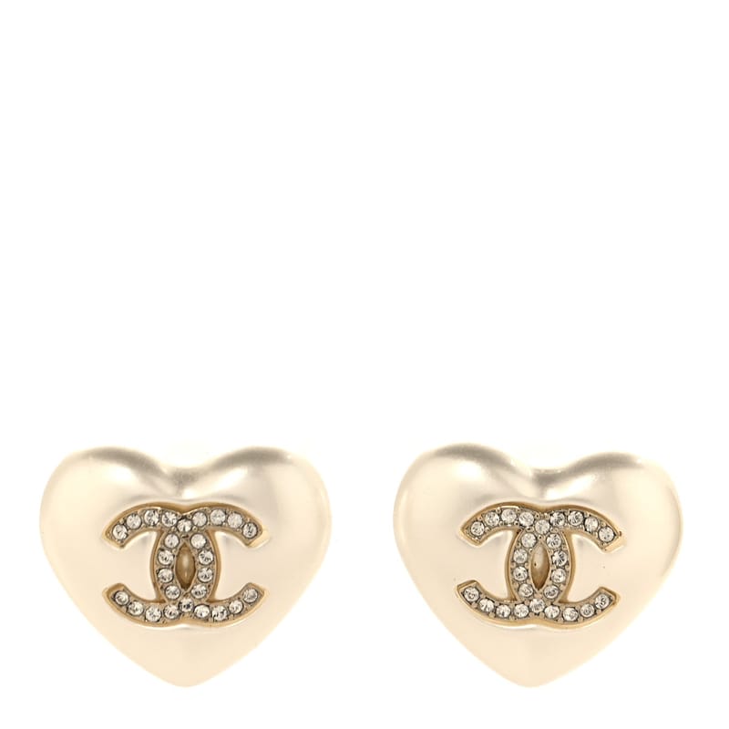 перлина Crystal CC Heart сережки золото