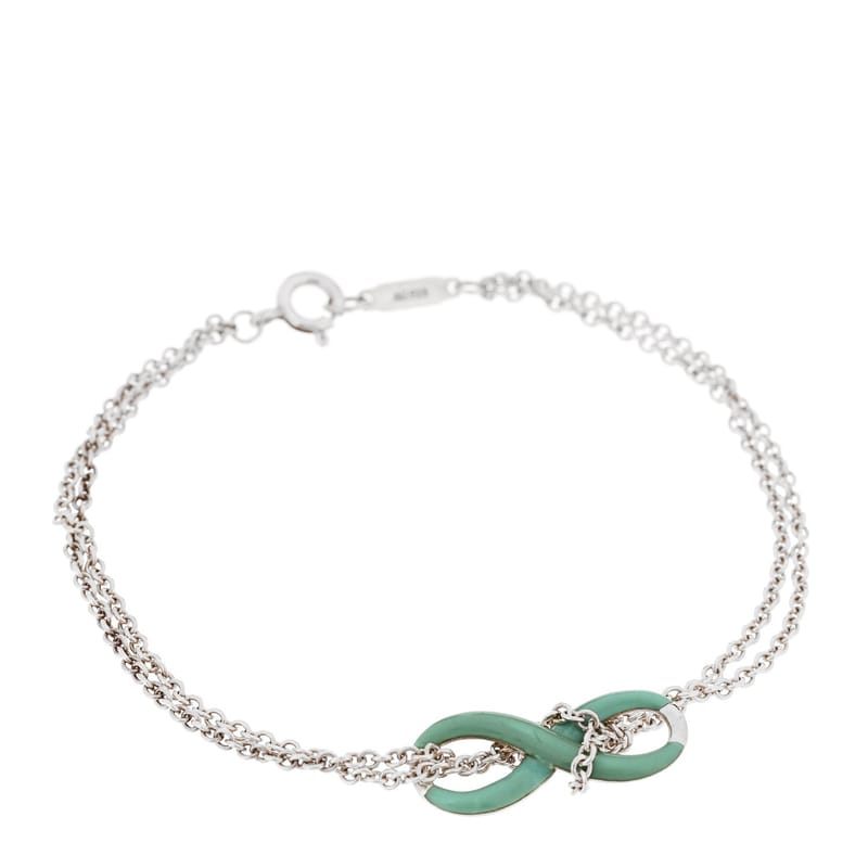 срібло 925 Enamel Infinity браслет Blue