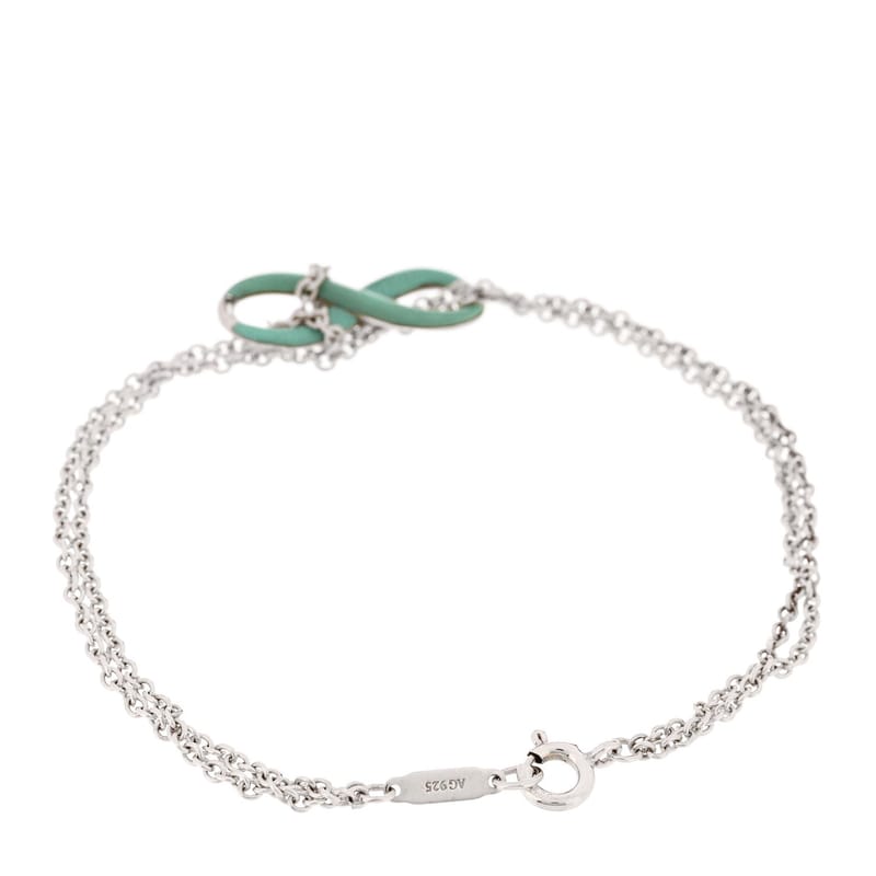 срібло 925 Enamel Infinity браслет Blue