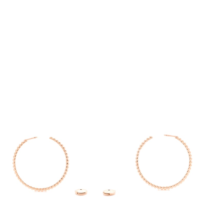 18K рожеве золото Small Perlee Hoop сережки