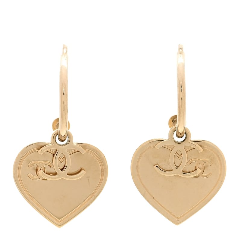 Heart CC Dangle сережки золото
