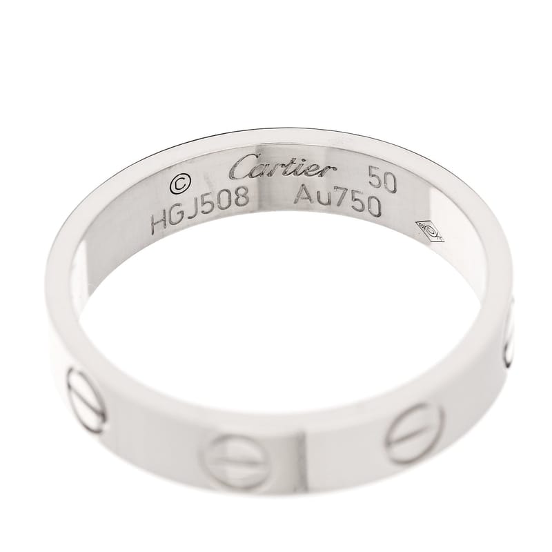 18K біле золото 3.5mm LOVE Wedding обручка каблучка 50 5.25