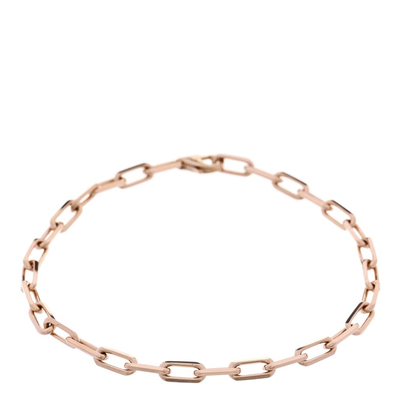 18K рожеве золото Small Santos de Cartier Link ланцюг браслет