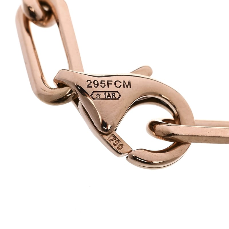 18K рожеве золото Small Santos de Cartier Link ланцюг браслет