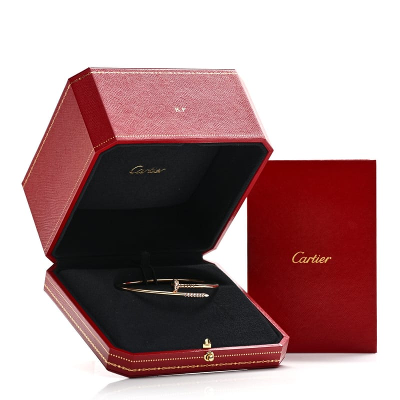 18K рожеве золото діамант Small Juste Un Clou Reverse Set браслет 18