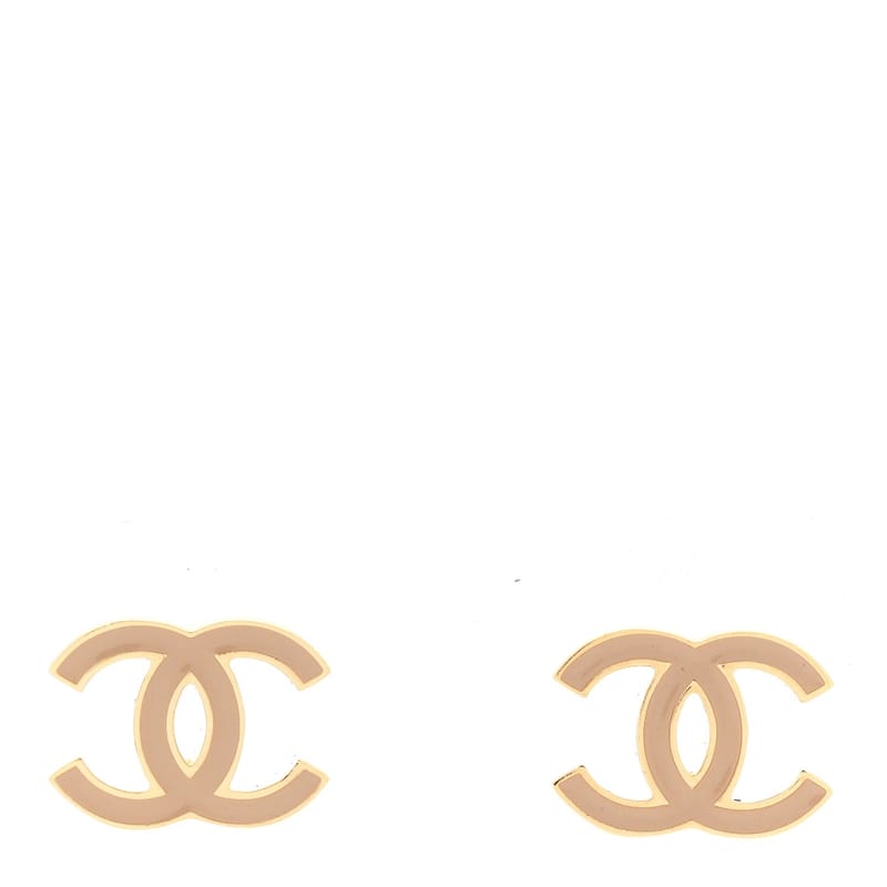 Metal Enamel CC сережки золото Biege