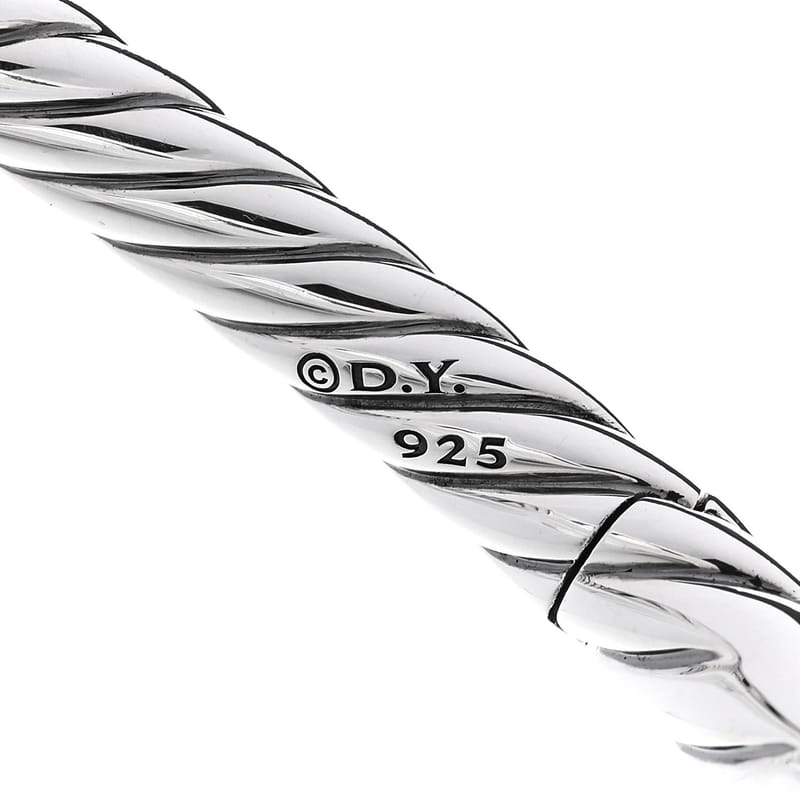 срібло 925 діамант 17mm Pure Form Smooth браслет браслет