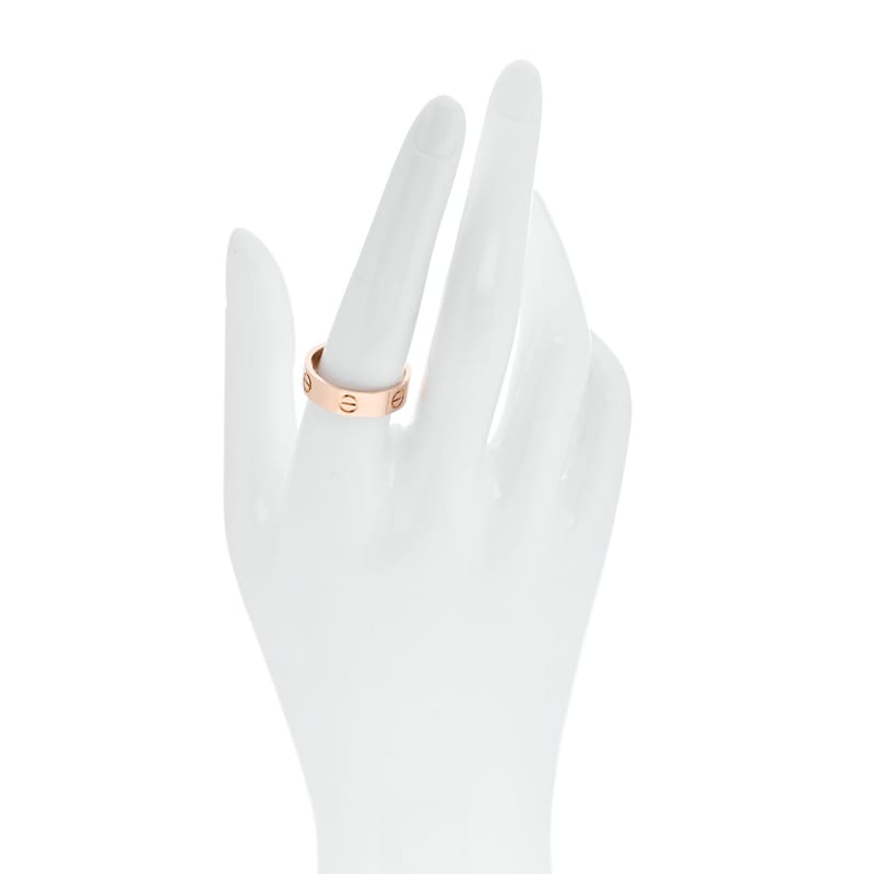 18K рожеве золото 5.5mm LOVE каблучка 57 8