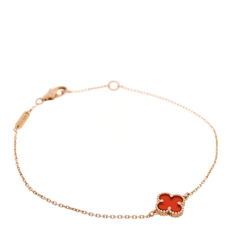 18K рожеве золото Carnelian Sweet Alhambra браслет