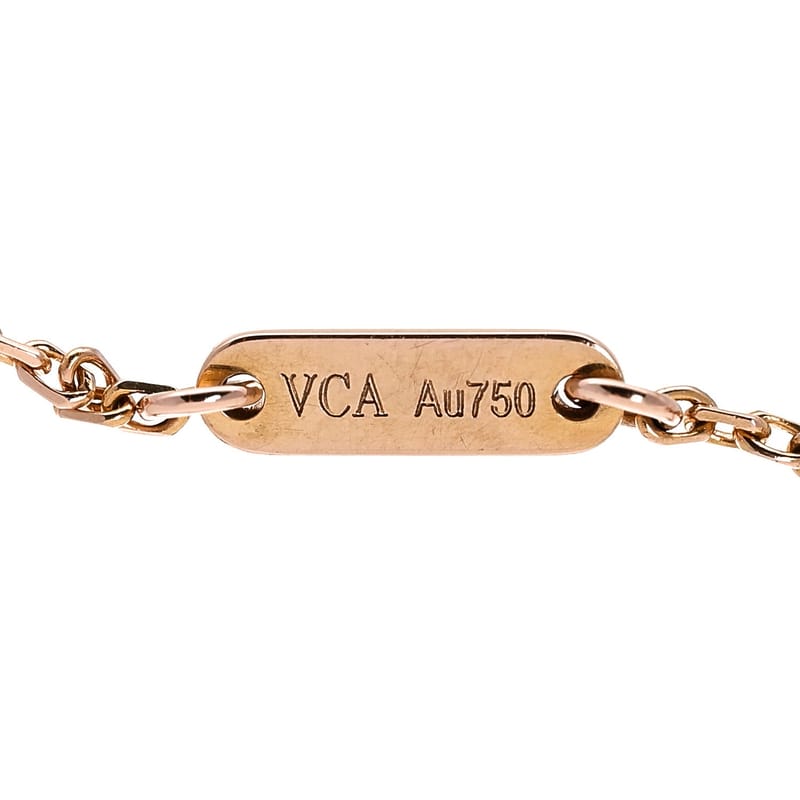 18K рожеве золото Carnelian Sweet Alhambra браслет
