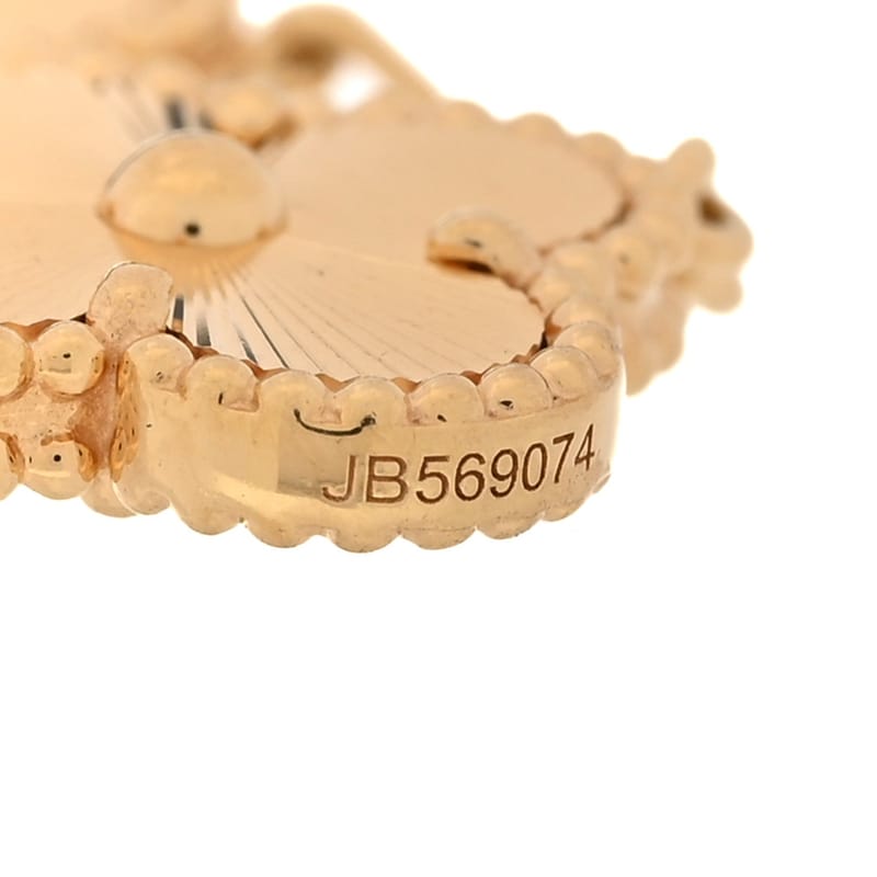 18K жовте золото 5 Motifs Guilloche Vintage Alhambra браслет
