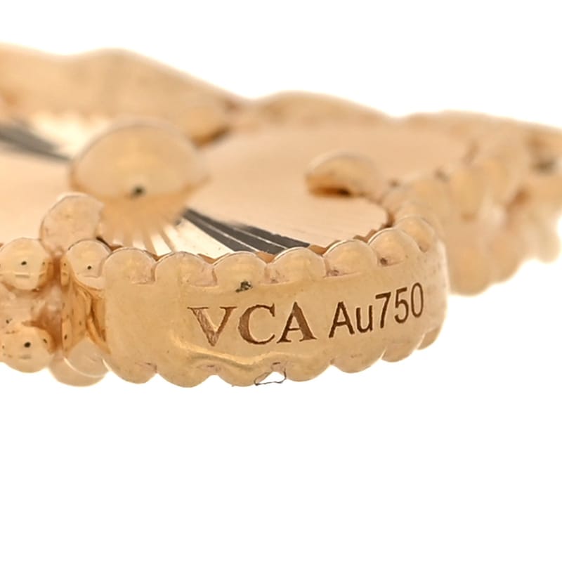 18K жовте золото 5 Motifs Guilloche Vintage Alhambra браслет