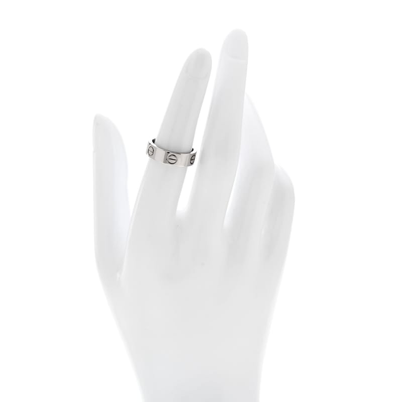 18K біле золото 5.5mm LOVE каблучка 52 6
