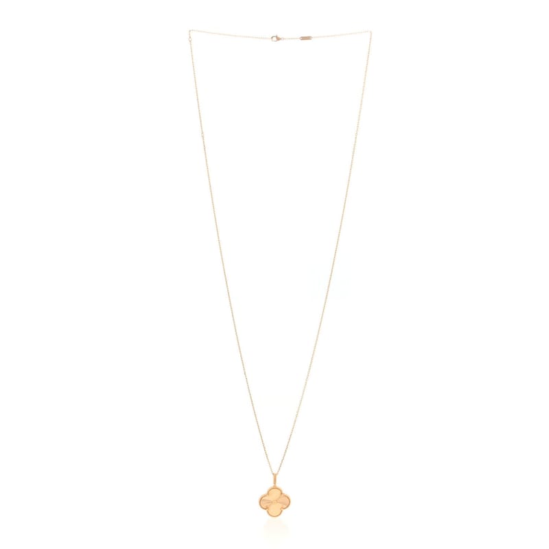 18K жовте золото Guilloche Magic Alhambra Long кольє