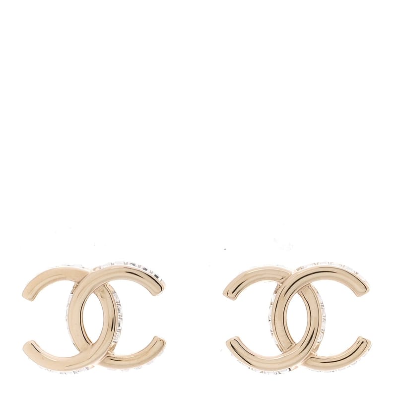 Metal Baguette Crystal CC сережки золото