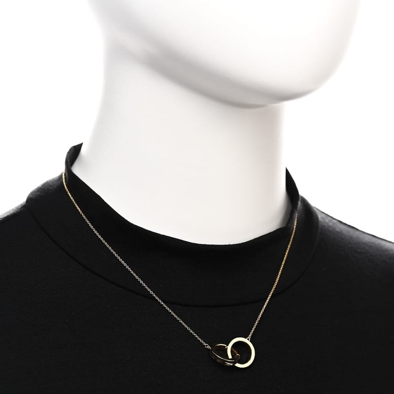 18K жовте золото 1837 Interlocking Circles підвіска кольє