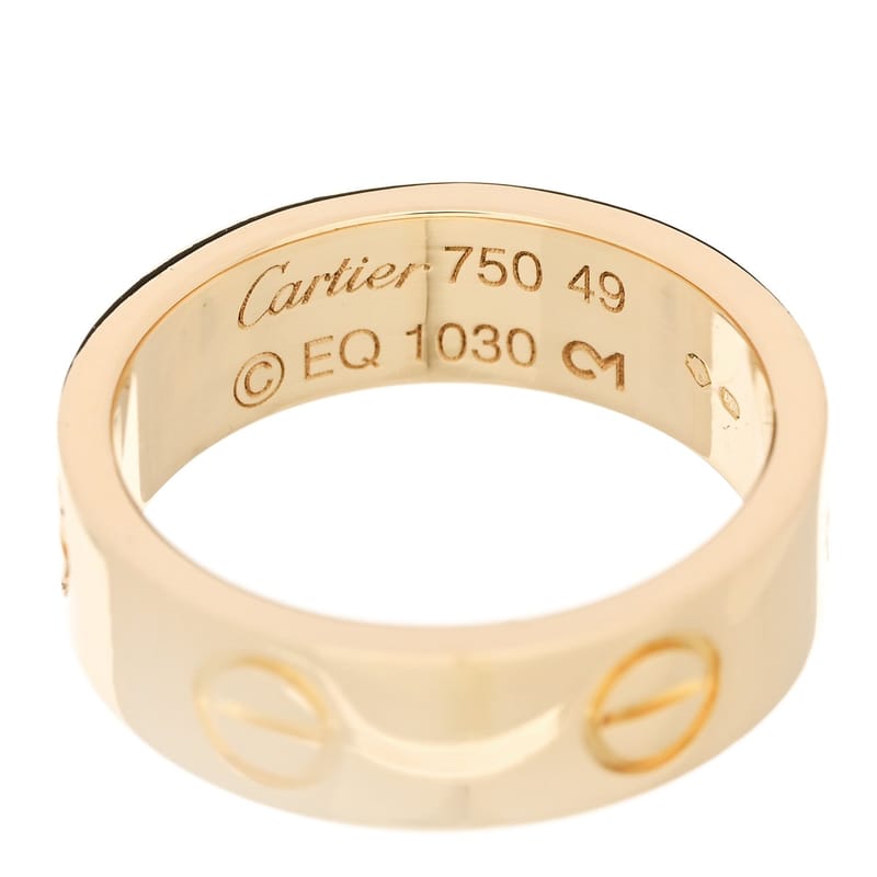 18K жовте золото 5.5mm LOVE каблучка 49 5