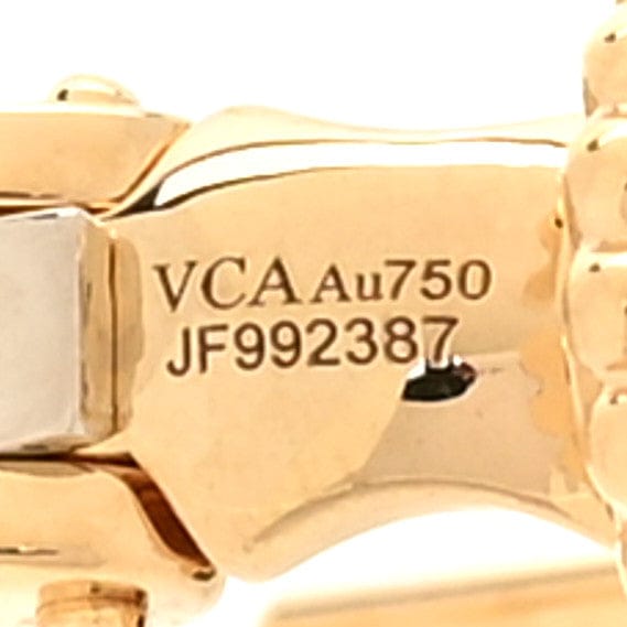 18k жовте золото чорний онікс Vintage Alhambra сережки