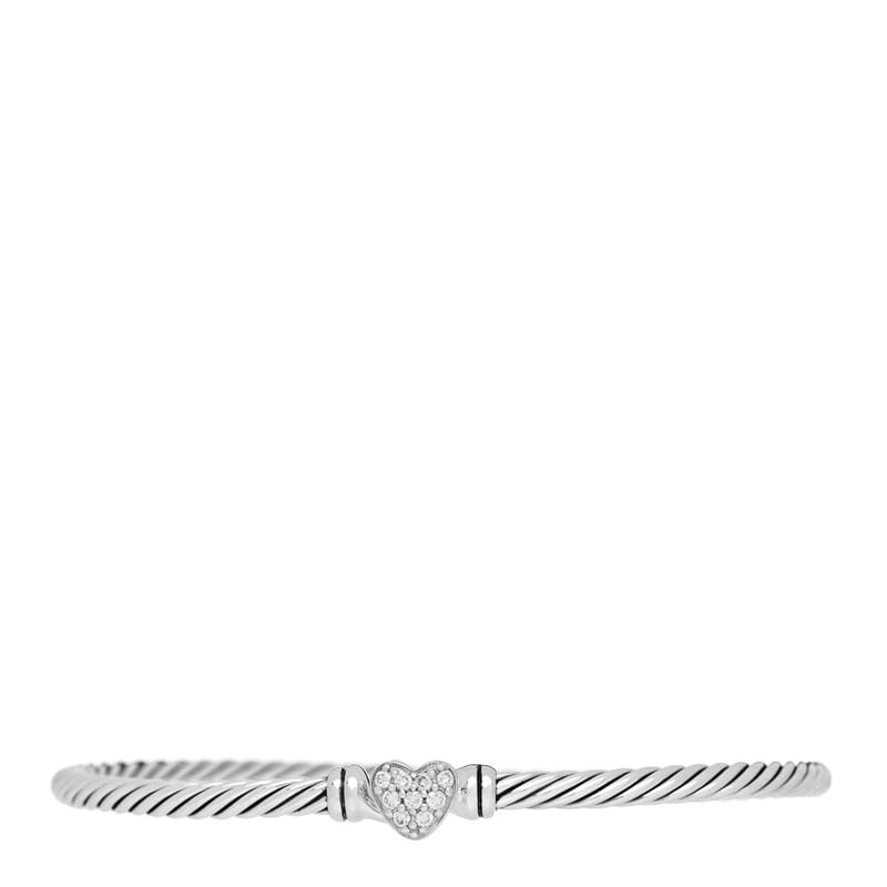 срібло 925 діамант Cable Collectibles Heart браслет