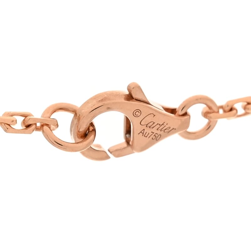 18K рожеве золото діамант Interlocking LOVE кольє