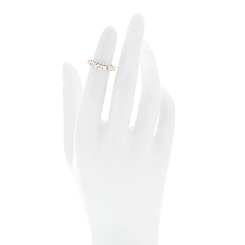 18K рожеве золото діамант 3.5mm Forever Half Circle обручка каблучка 43 2.75