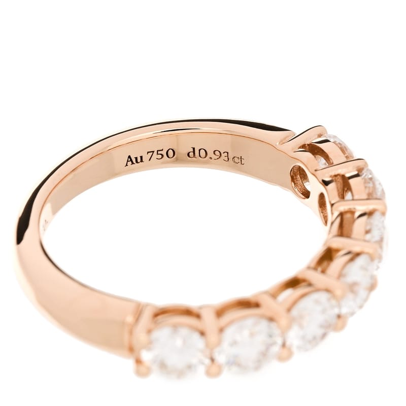 18K рожеве золото діамант 3.5mm Forever Half Circle обручка каблучка 43 2.75