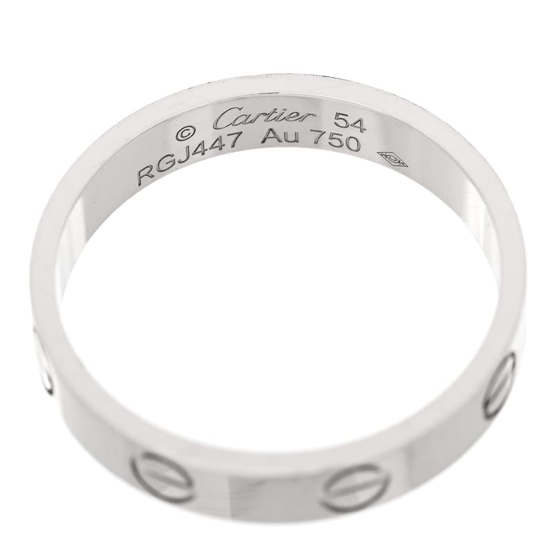 18K біле золото 3.5mm LOVE Wedding обручка каблучка 54 7