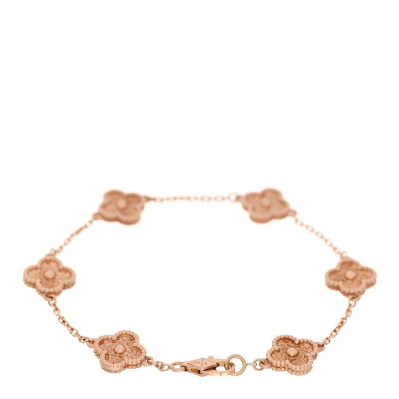 18K рожеве золото 6 Motifs Sweet Alhambra браслет