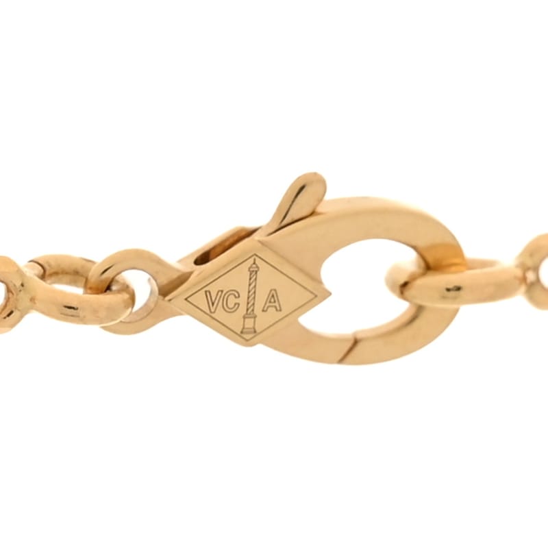18K жовте золото перламутр 10 Motifs Vintage Alhambra кольє