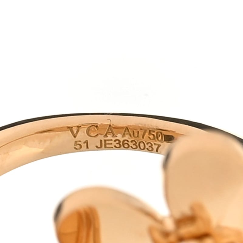 18K жовте золото діамант Frivole Between The Finger каблучка 51 5.75