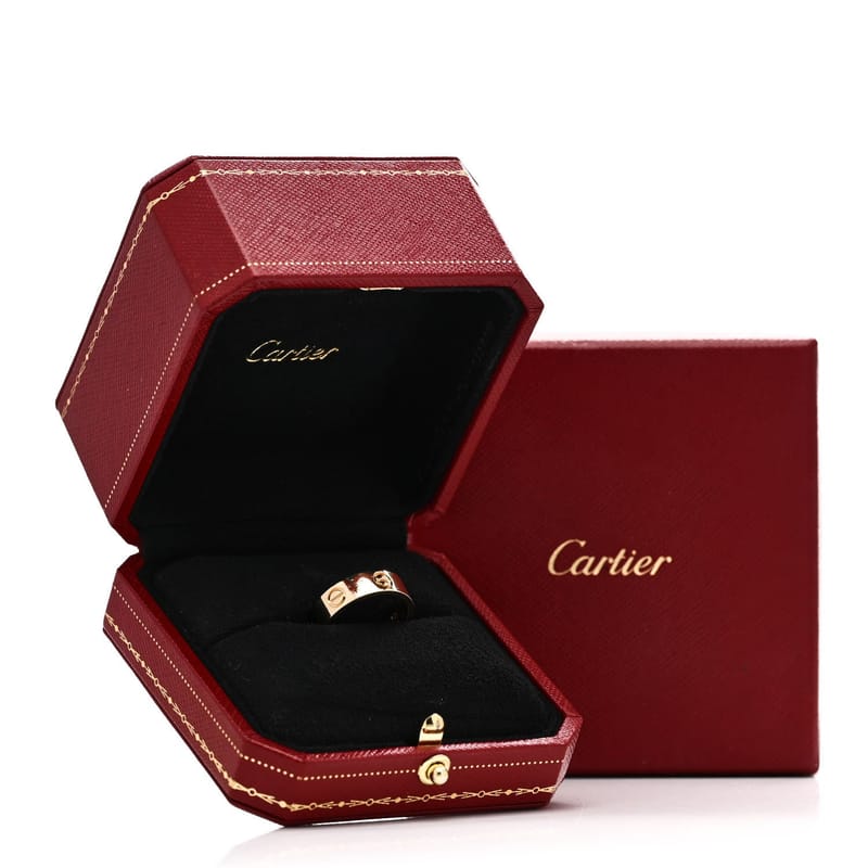 18K жовте золото 5.5mm LOVE каблучка 59 8.75