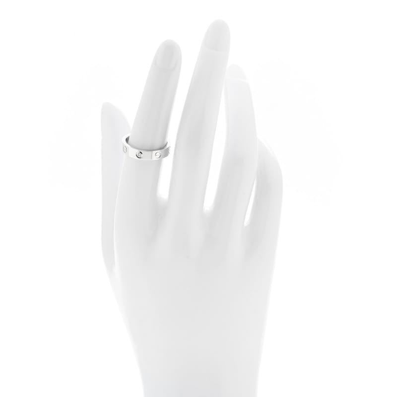 18K біле золото діамант 4mm LOVE Wedding обручка каблучка 52 6