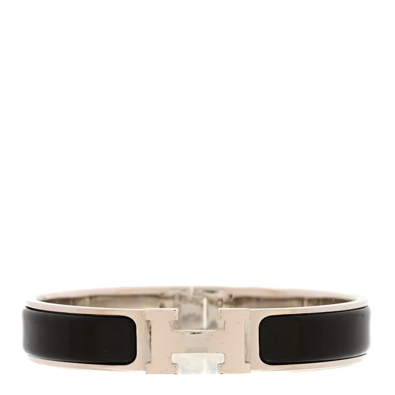 Enamel Narrow Clic Clac браслет GM чорний