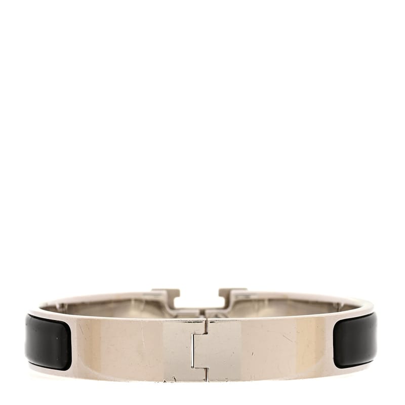 Enamel Narrow Clic Clac браслет GM чорний