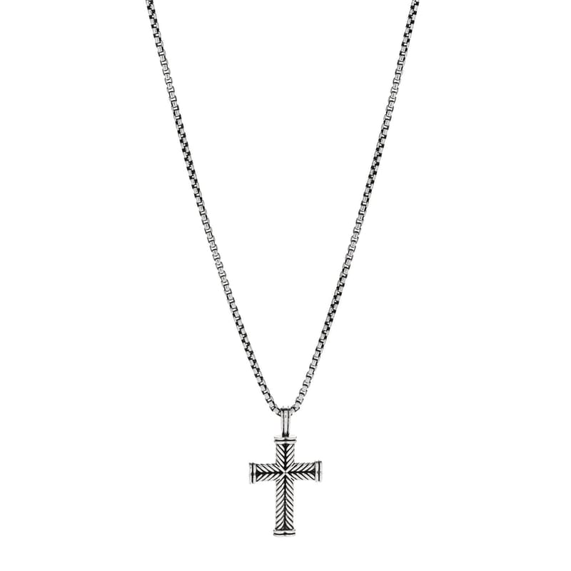 срібло 925 Chevron Cross підвіска кольє