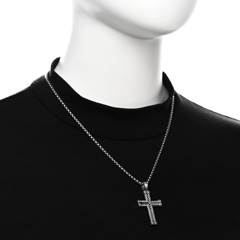 срібло 925 Chevron Cross підвіска кольє