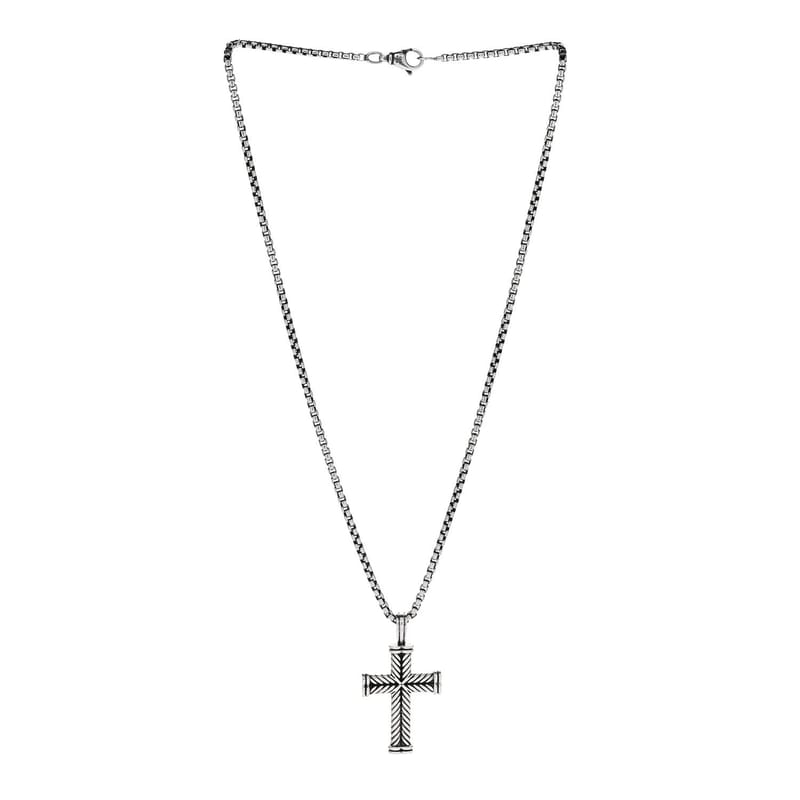 срібло 925 Chevron Cross підвіска кольє