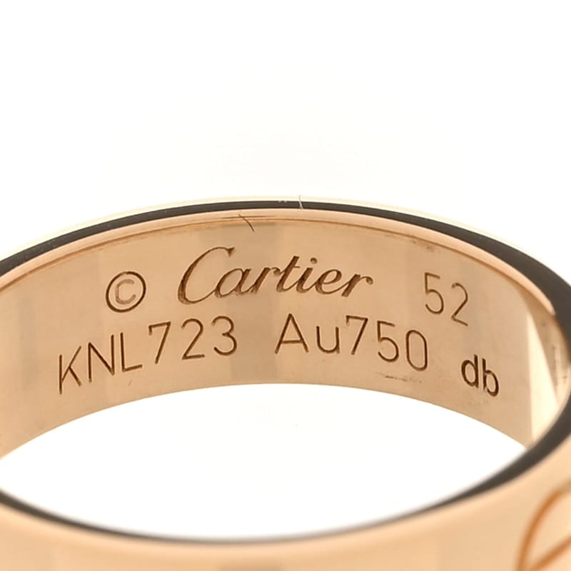 18K жовте золото 5.5mm LOVE каблучка 52 6