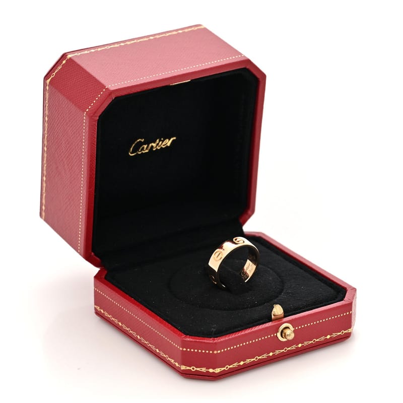 18K жовте золото 5.5mm LOVE каблучка 52 6