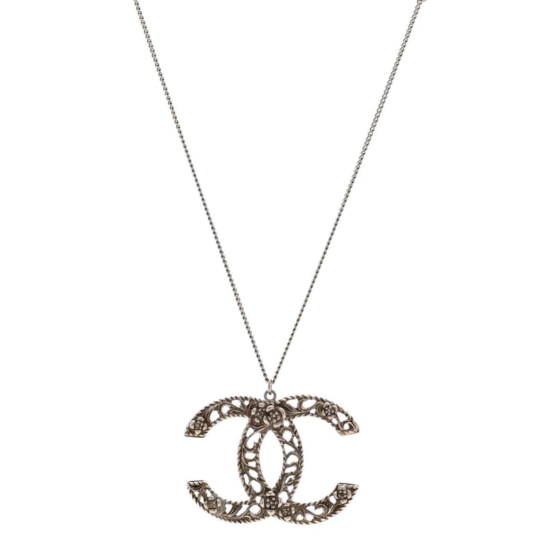 Ruthenium Twisted Camellia CC підвіска кольє