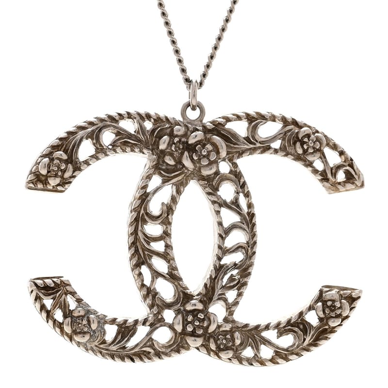 Ruthenium Twisted Camellia CC підвіска кольє