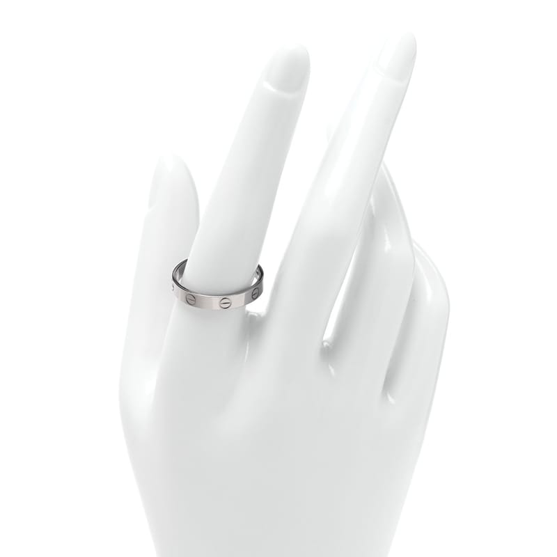 18K біле золото 3.5mm LOVE Wedding обручка каблучка 60 9