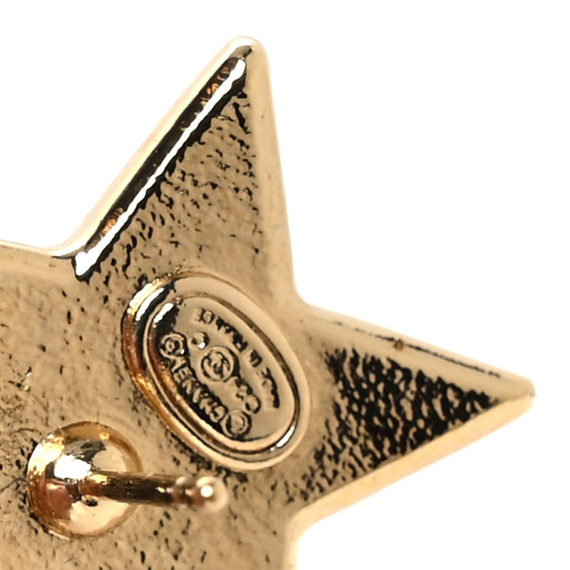 Metal Glitter Sparkle CC Star сережки золото Pearly чорний