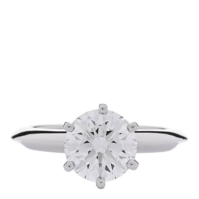 платина діамант 1.36ct Solitaire Engagement каблучка 45 3.25